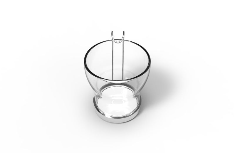 Glass coffee mug Low-poly 3D model_1