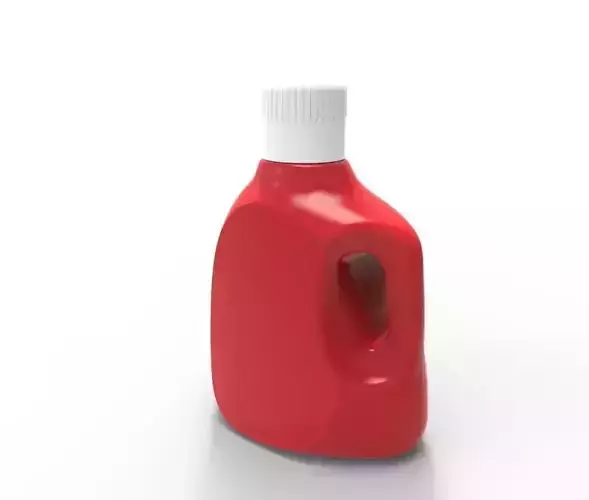 Bottle of laundry detergent