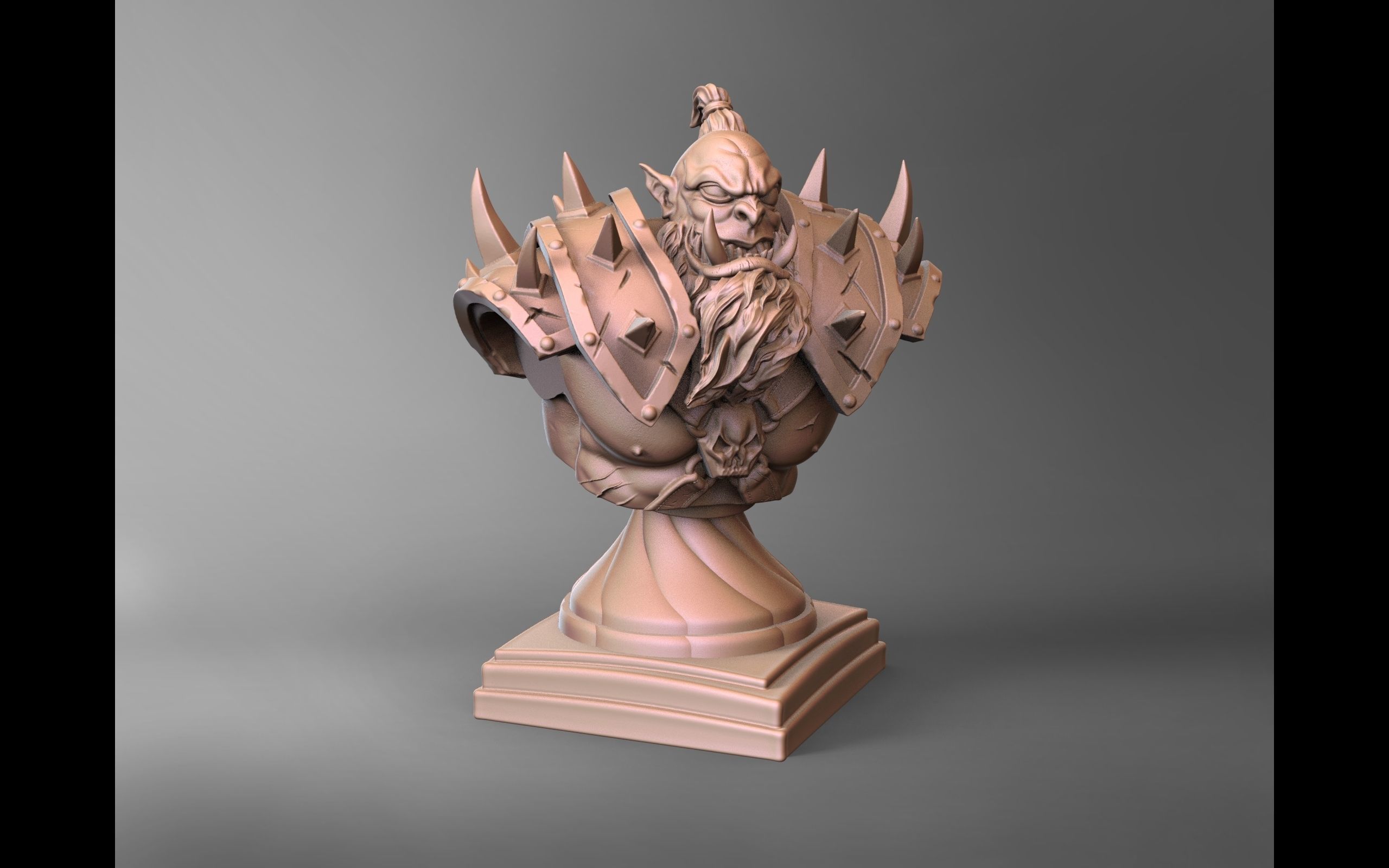 Orc Bruthar - Bust 3D Print Model 3D print model_10
