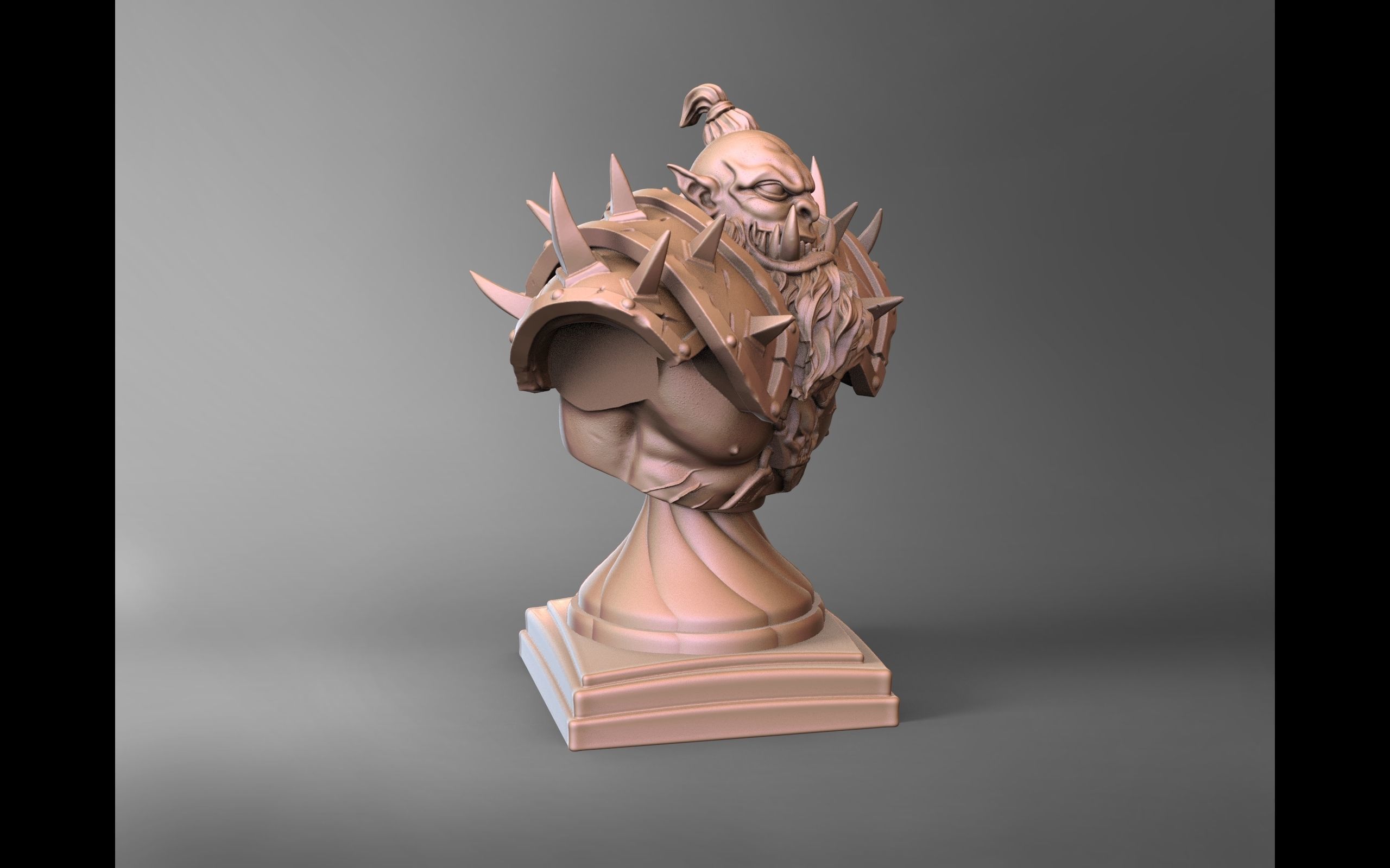 Orc Bruthar - Bust 3D Print Model 3D print model_6