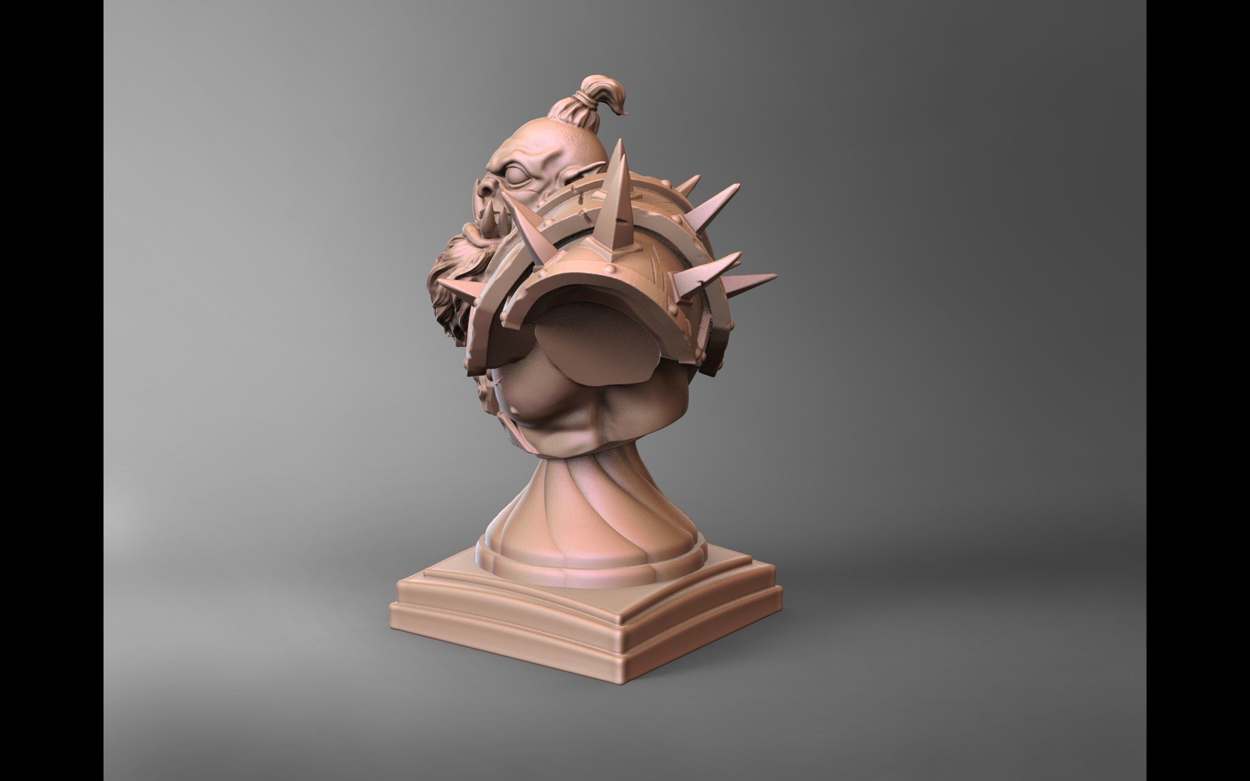Orc Bruthar - Bust 3D Print Model 3D print model_4