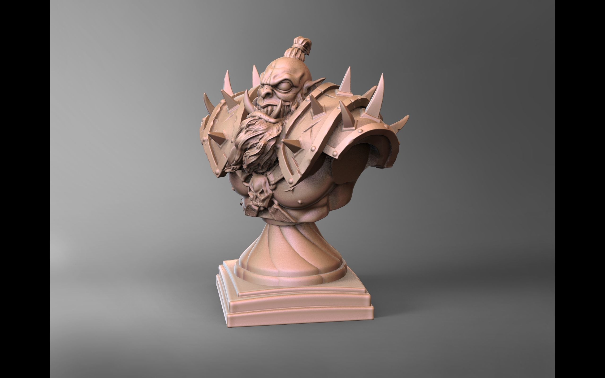 Orc Bruthar - Bust 3D Print Model 3D print model_5