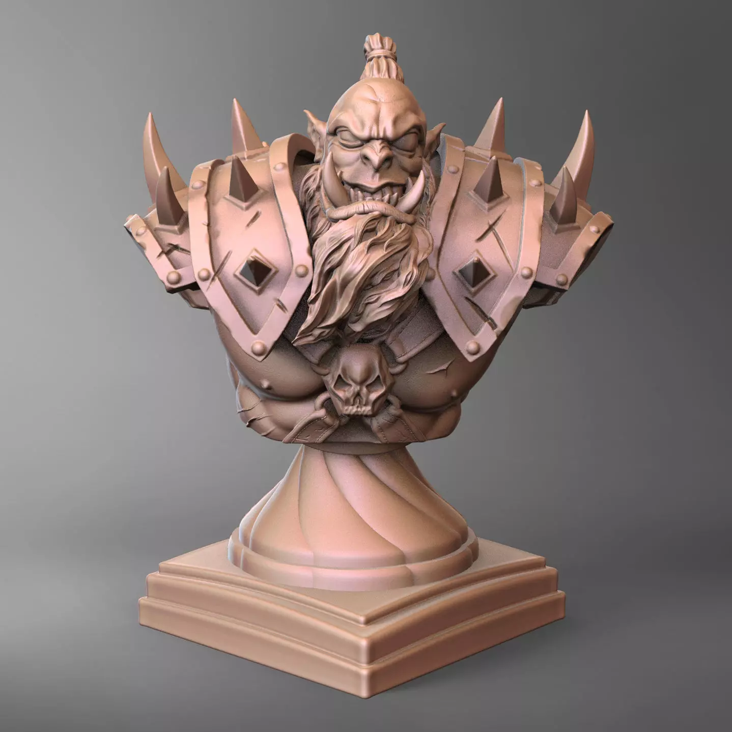 Orc Bruthar - Bust 3D Print Model 3D print model_0