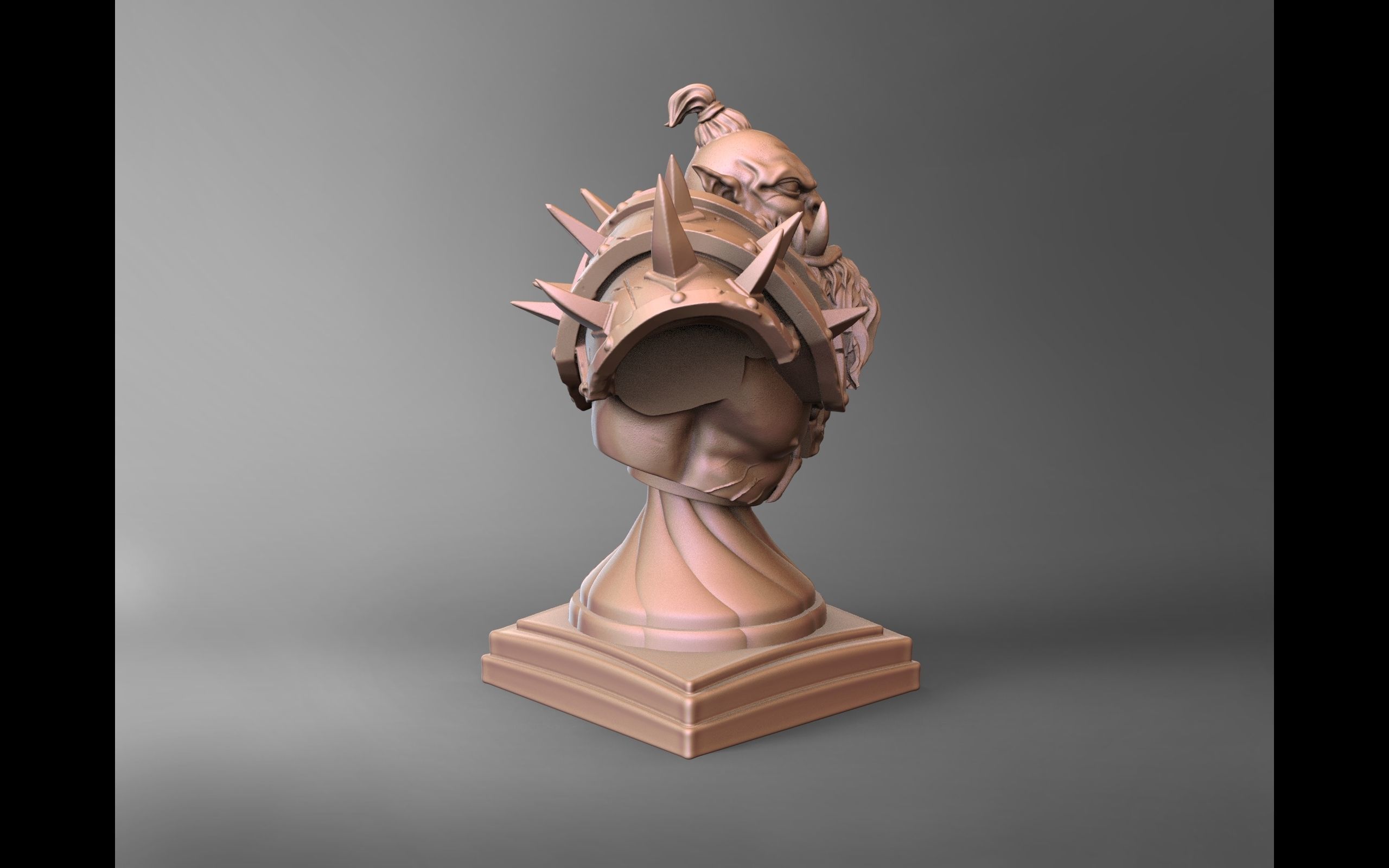 Orc Bruthar - Bust 3D Print Model 3D print model_7