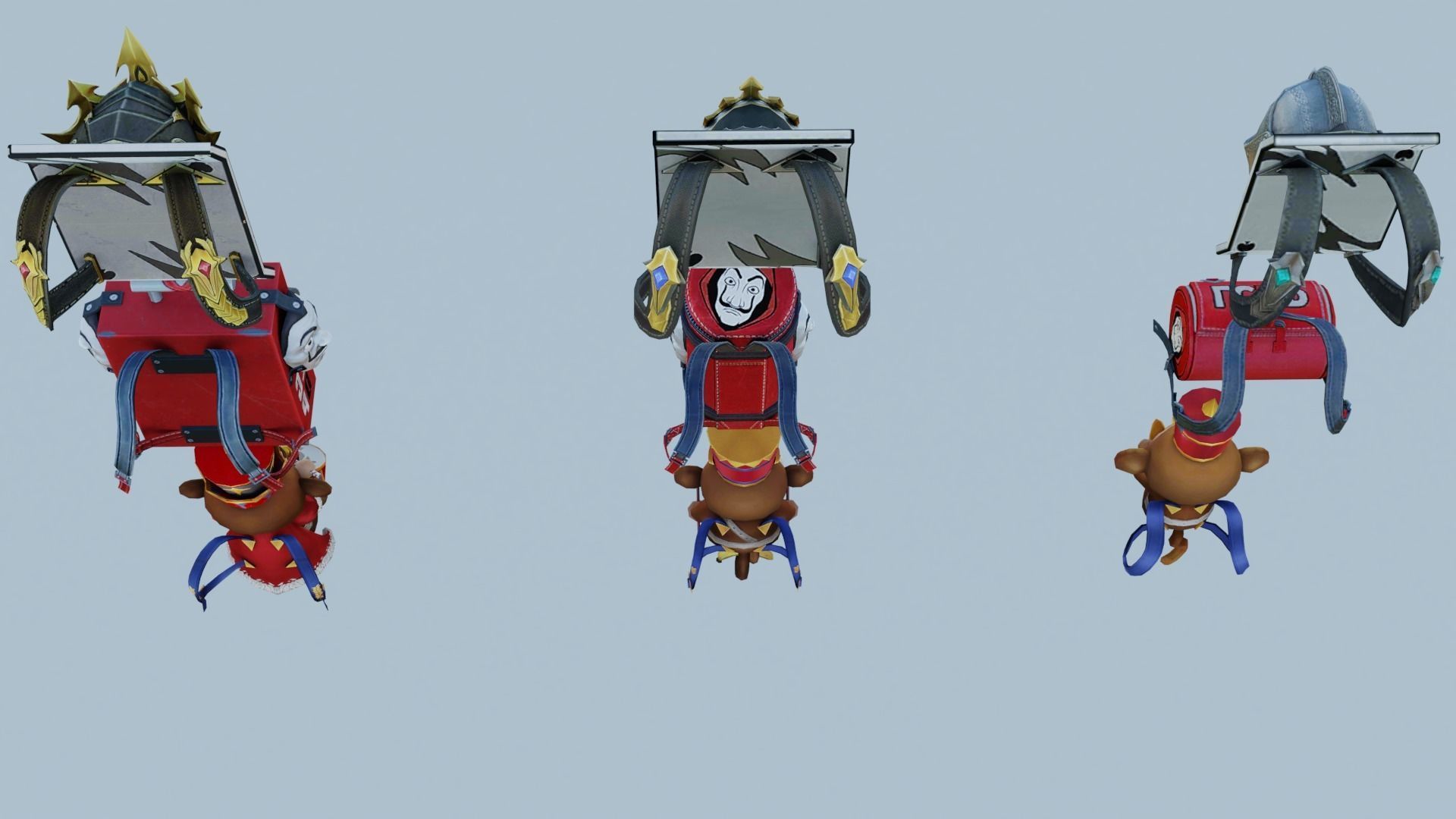 bag 9x Musical Monkey Plan Bremuda Vault Royal Flush Backpack 3D model_4