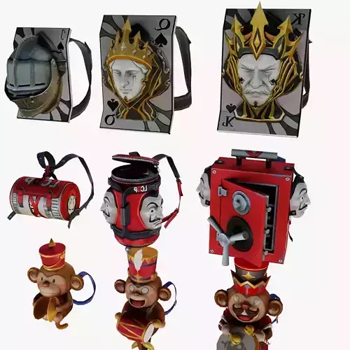 bag 9x Musical Monkey Plan Bremuda Vault Royal Flush Backpack