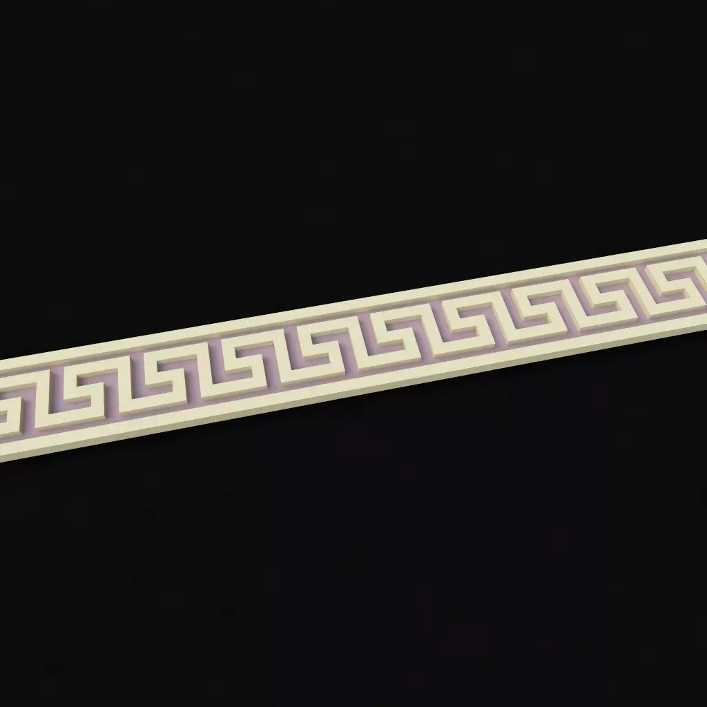 baguette greek key border Free 3D model