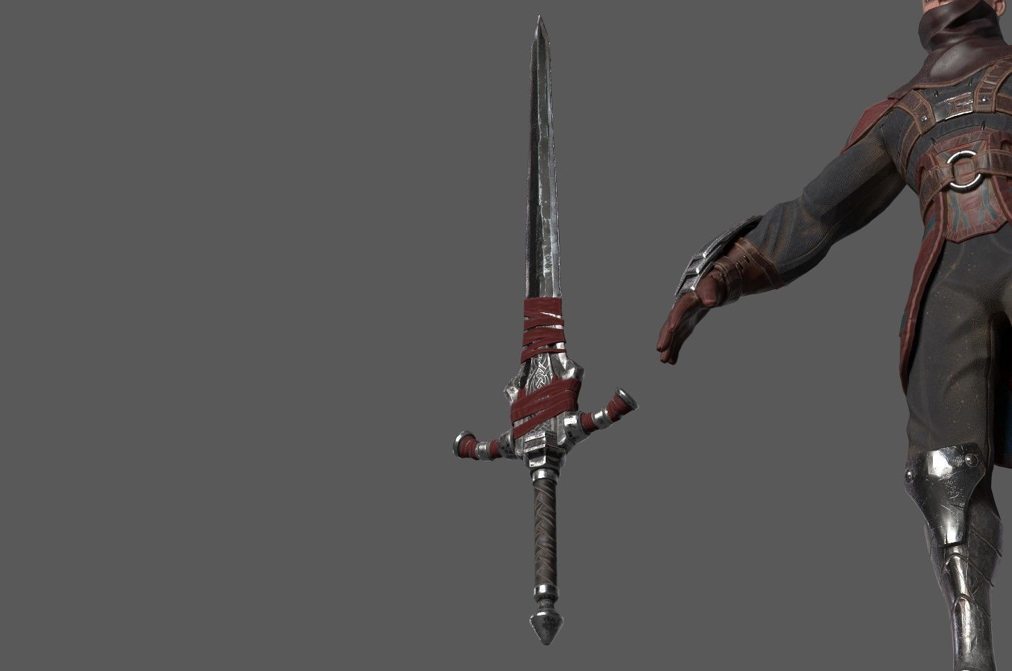 Red Rogue rigged character for Unreal engine 4 and Unity Low-poly 3D model_5