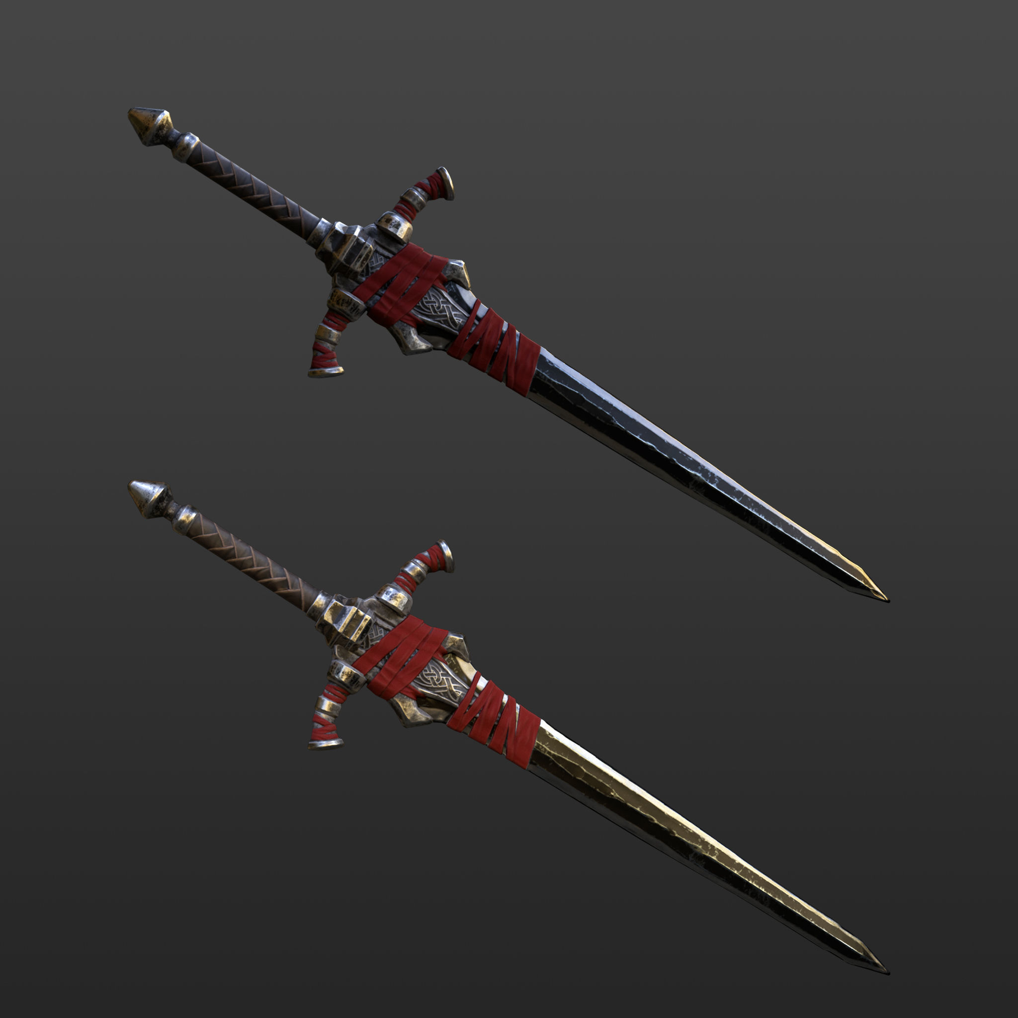 Red Rogue rigged character for Unreal engine 4 and Unity Low-poly 3D model_12