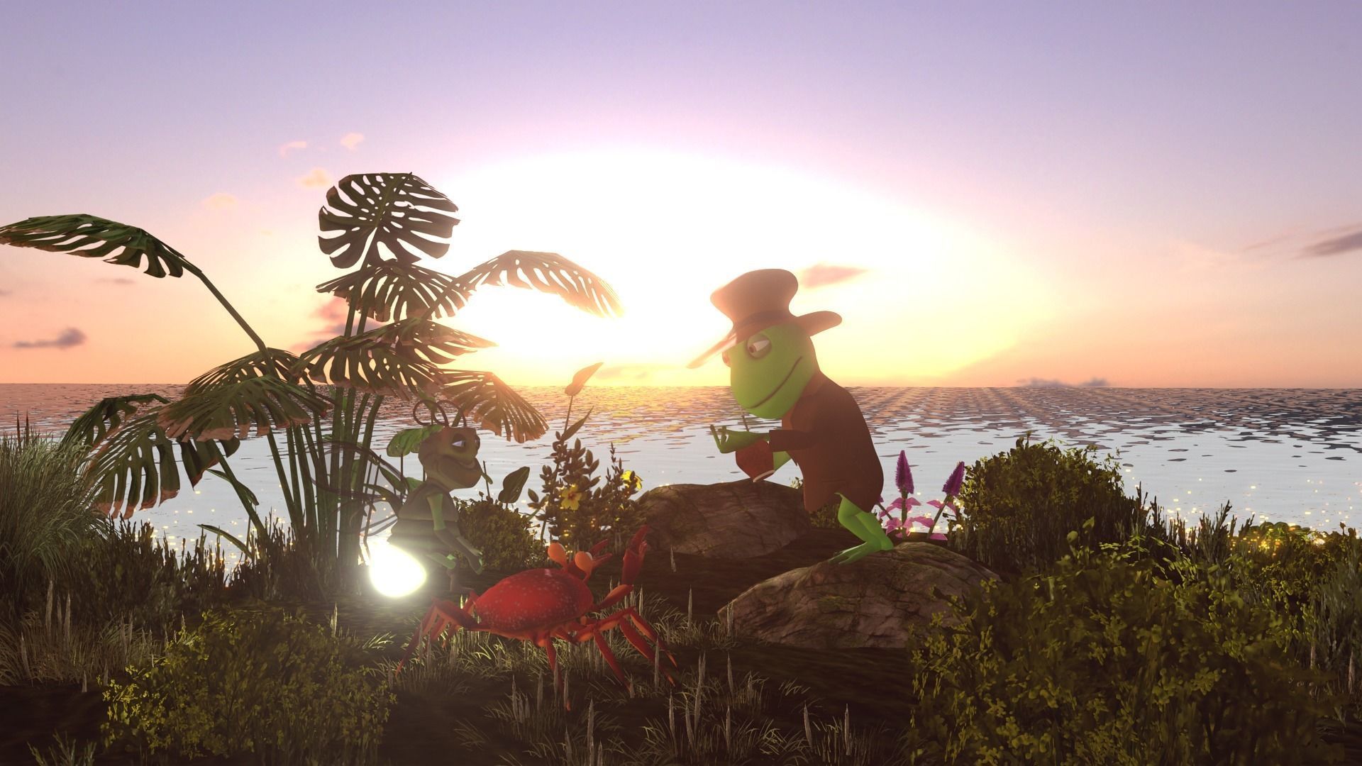 TOAD DETECTIVE Character Animated Low-poly 3D model_8