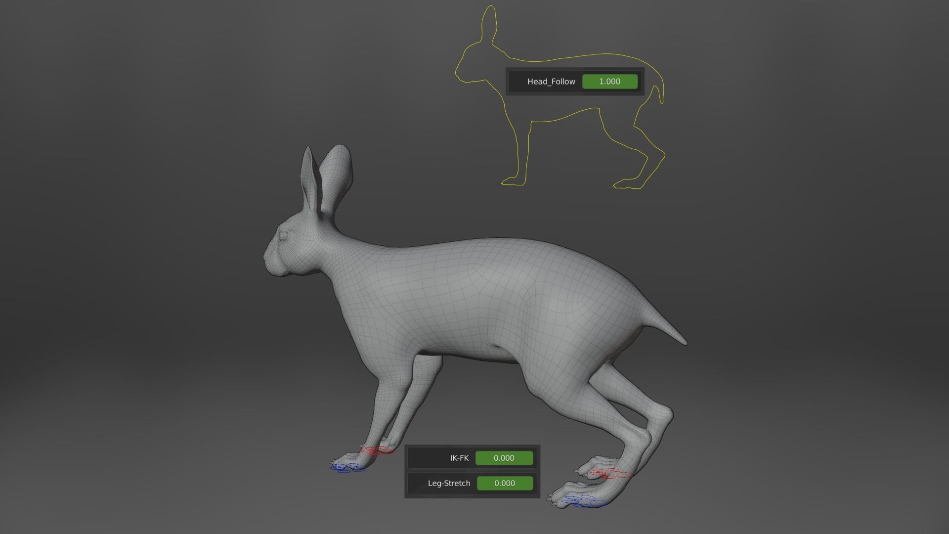 Snowshoe Rabbit Animated VFX Grace 3D model_13
