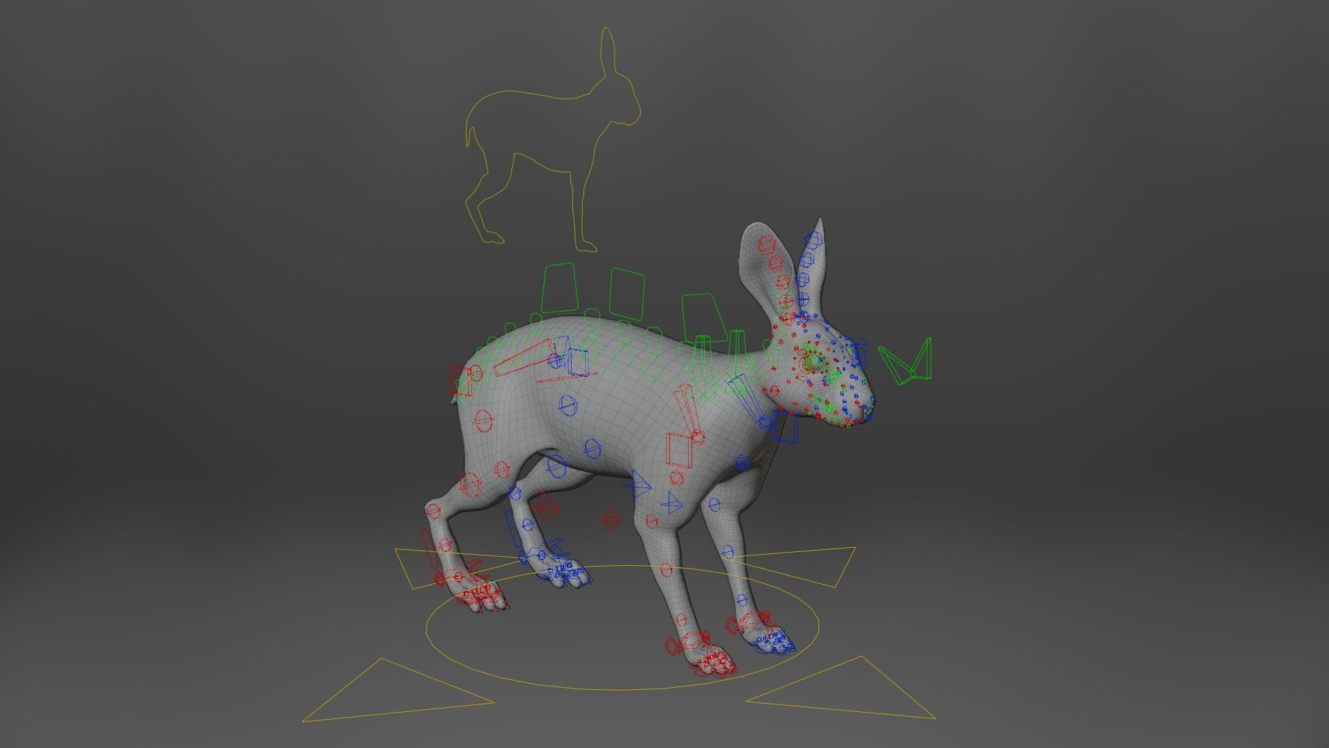 Snowshoe Rabbit Animated VFX Grace 3D model_9
