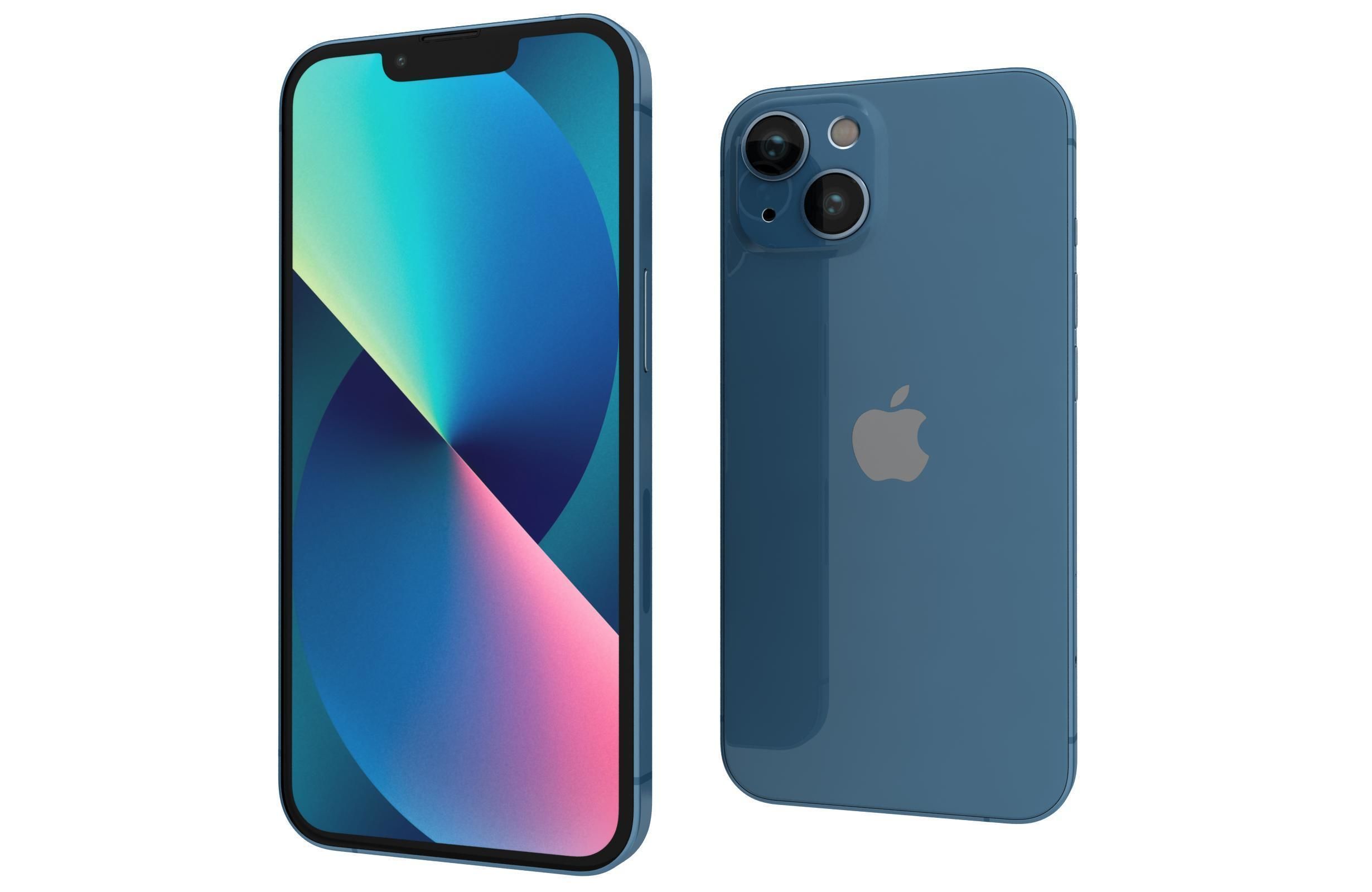 Apple iPhone 13 Blue 3D model_6