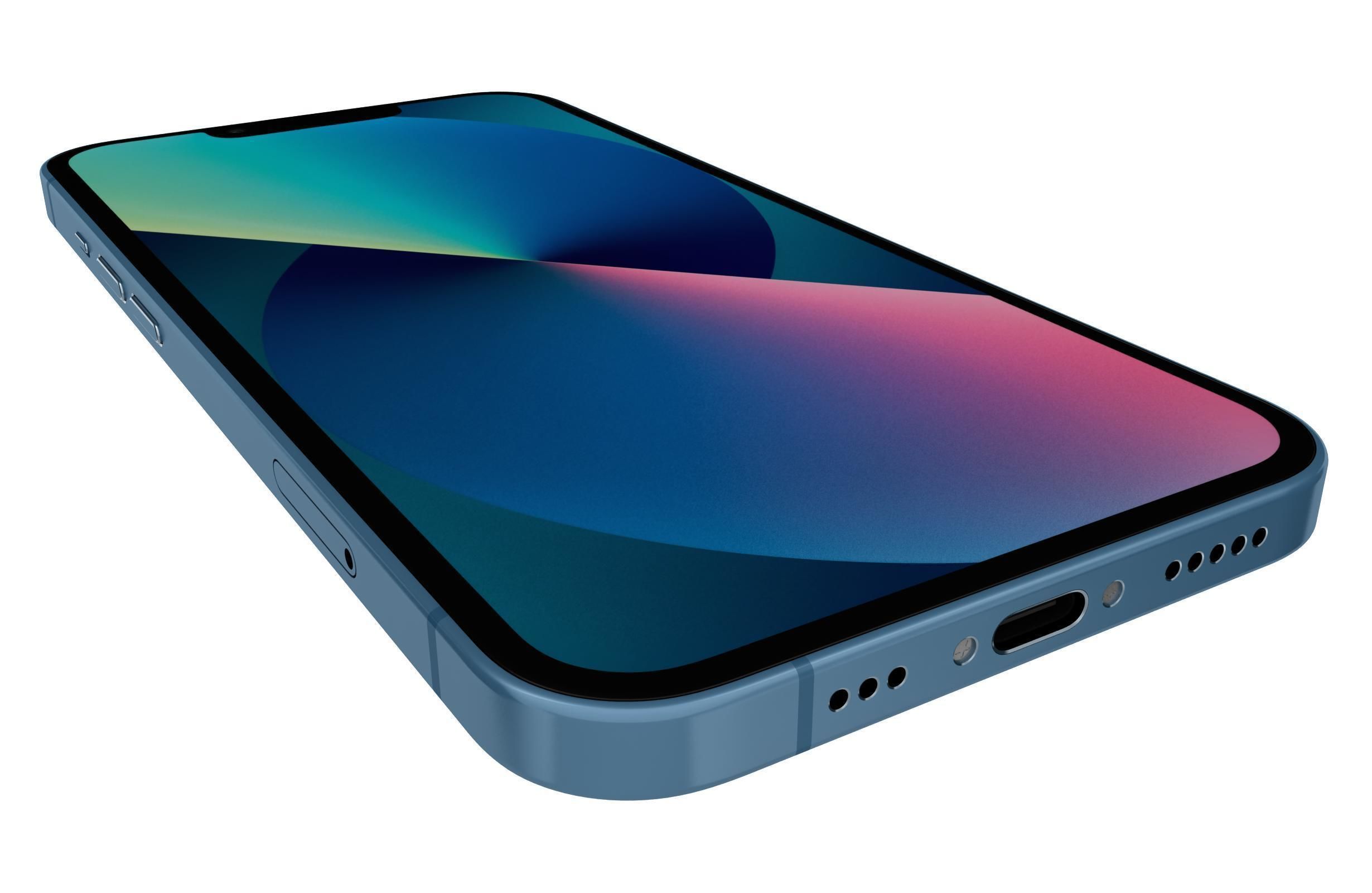 Apple iPhone 13 Blue 3D model_12