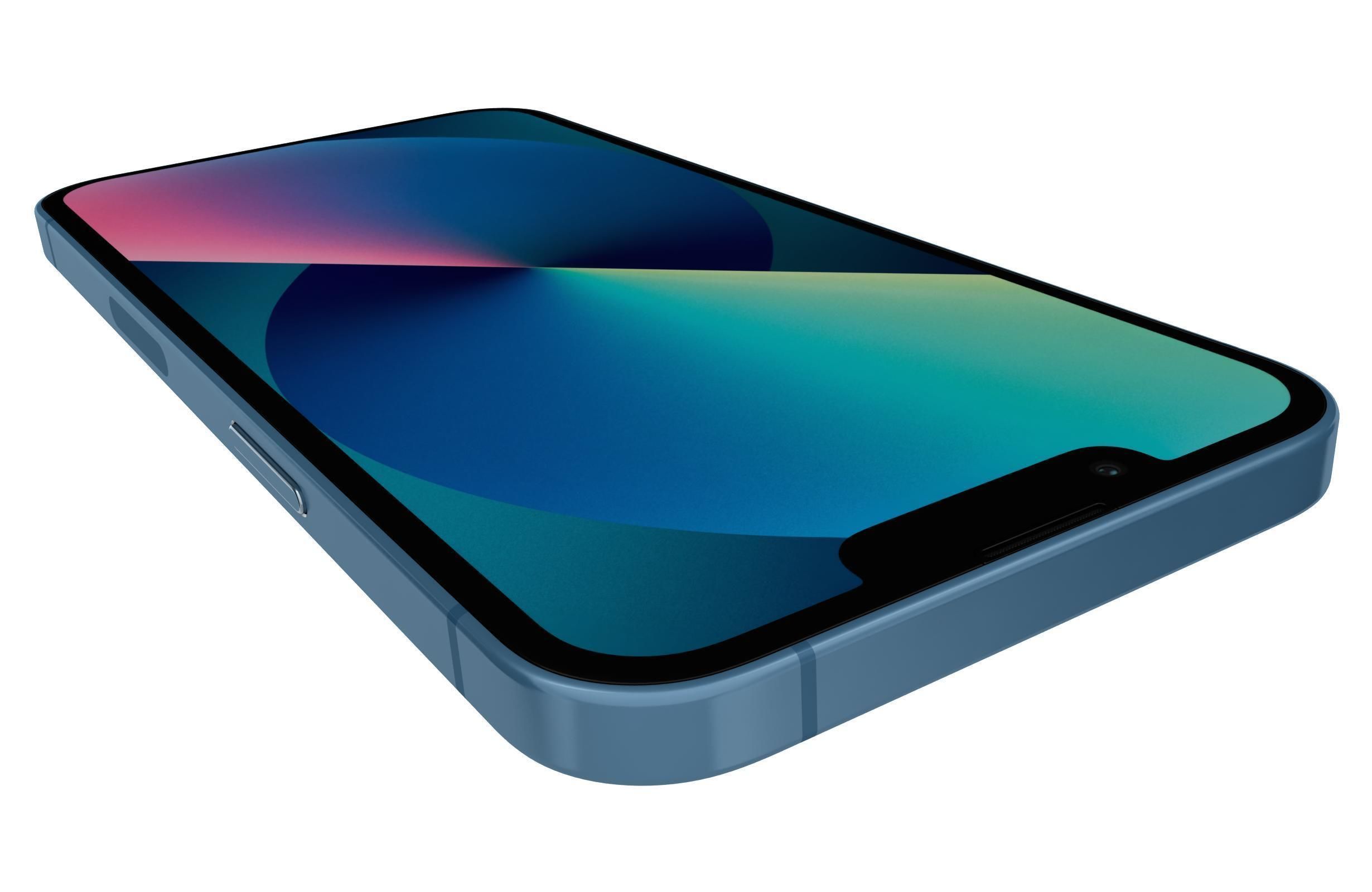 Apple iPhone 13 Blue 3D model_13