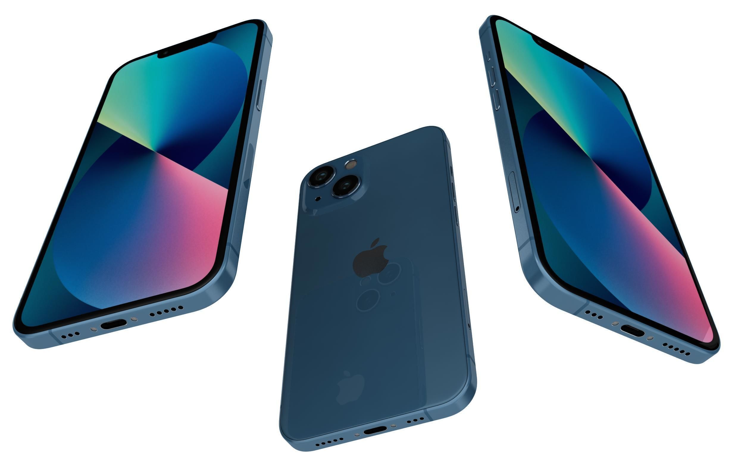 Apple iPhone 13 Blue 3D model_1