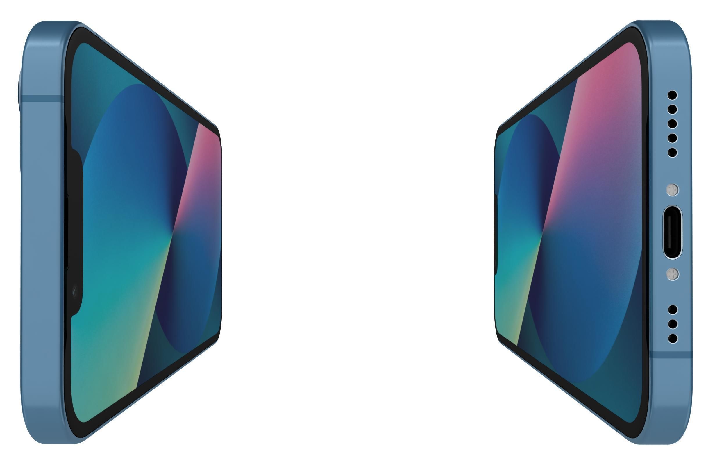 Apple iPhone 13 Blue 3D model_9