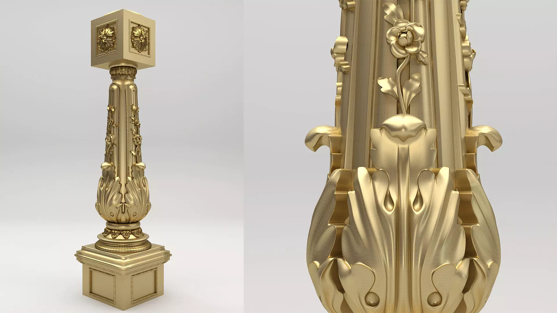 Carved Column 3D model_0