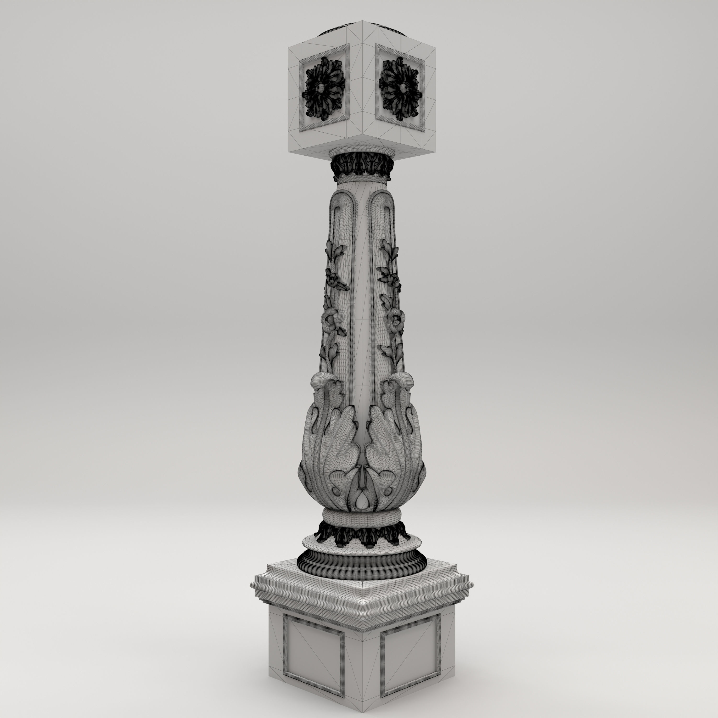 Carved Column 3D model_5