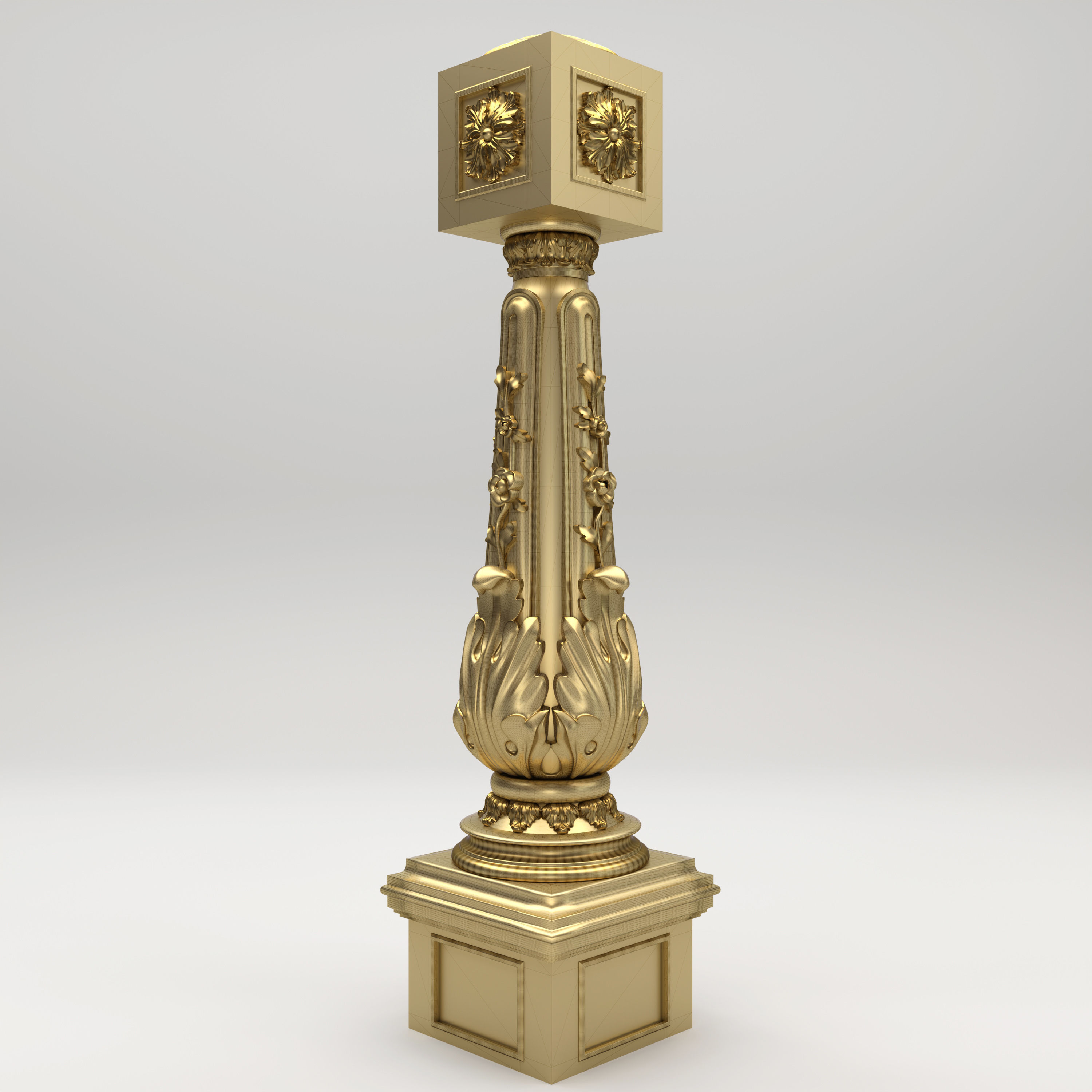 Carved Column 3D model_8