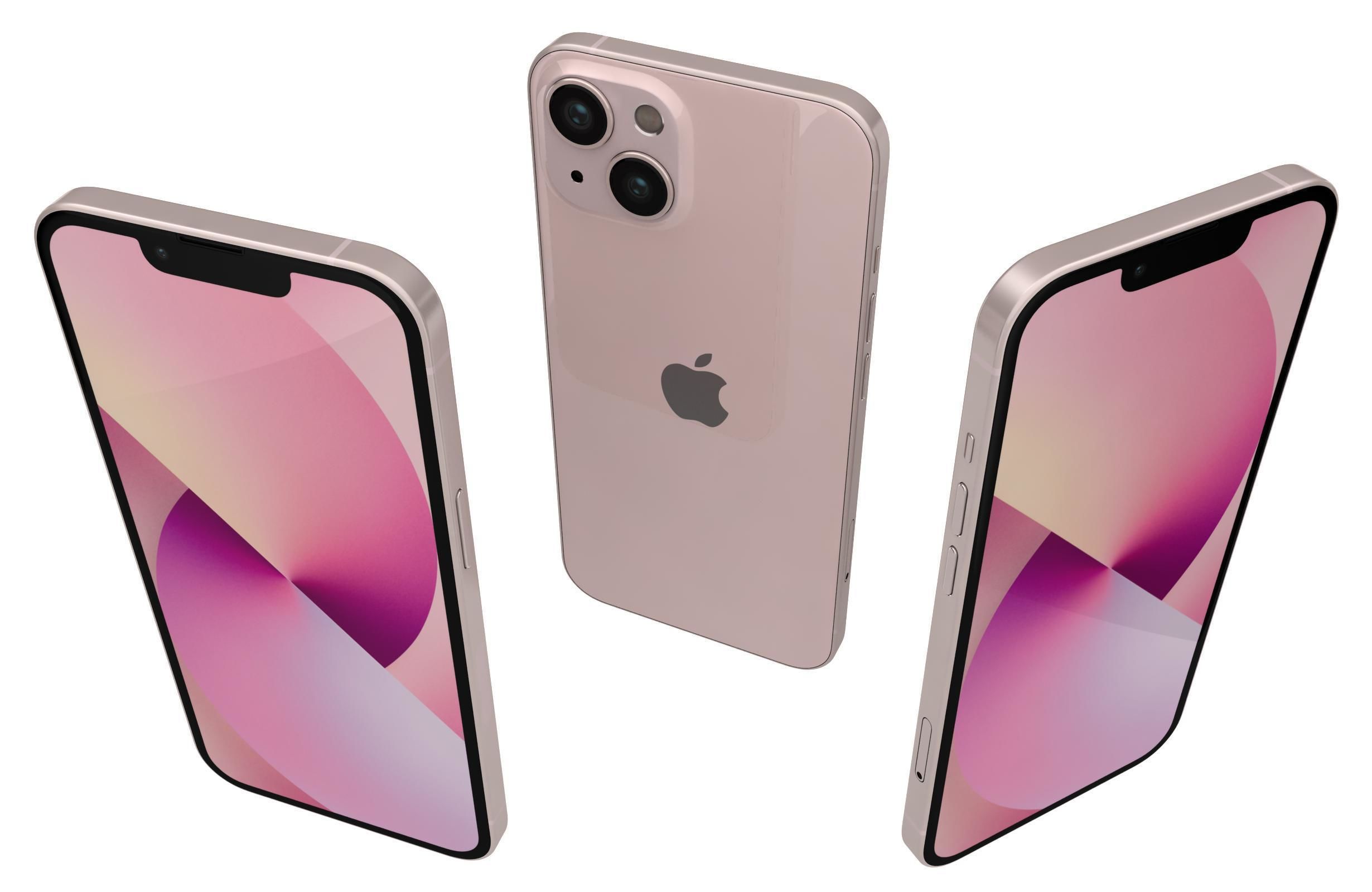 Apple iPhone 13 Pink 3D model_2