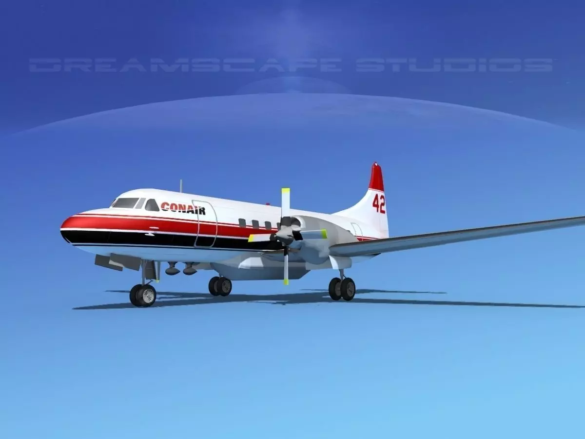 Convair CV-580 Conair Firefighter 3D model