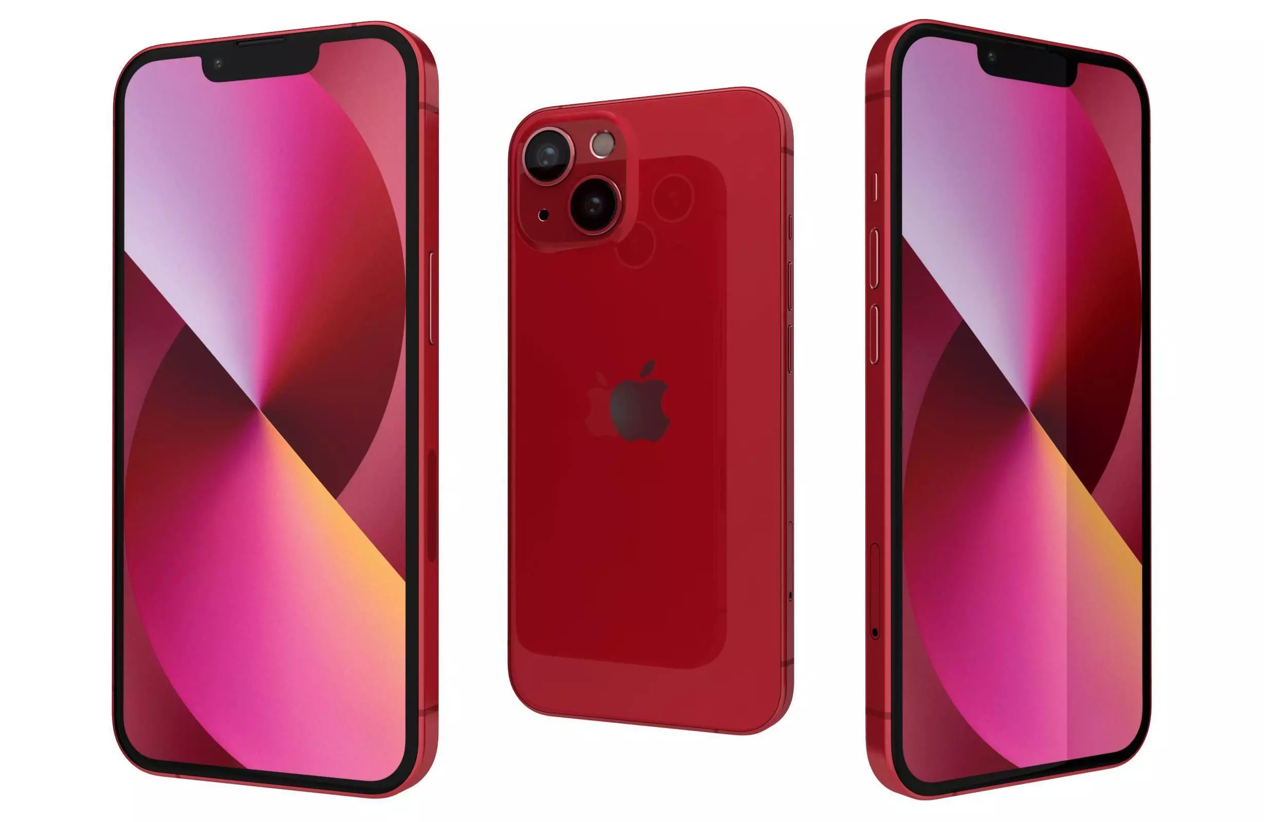 Apple iPhone 13 Red 3D model_0