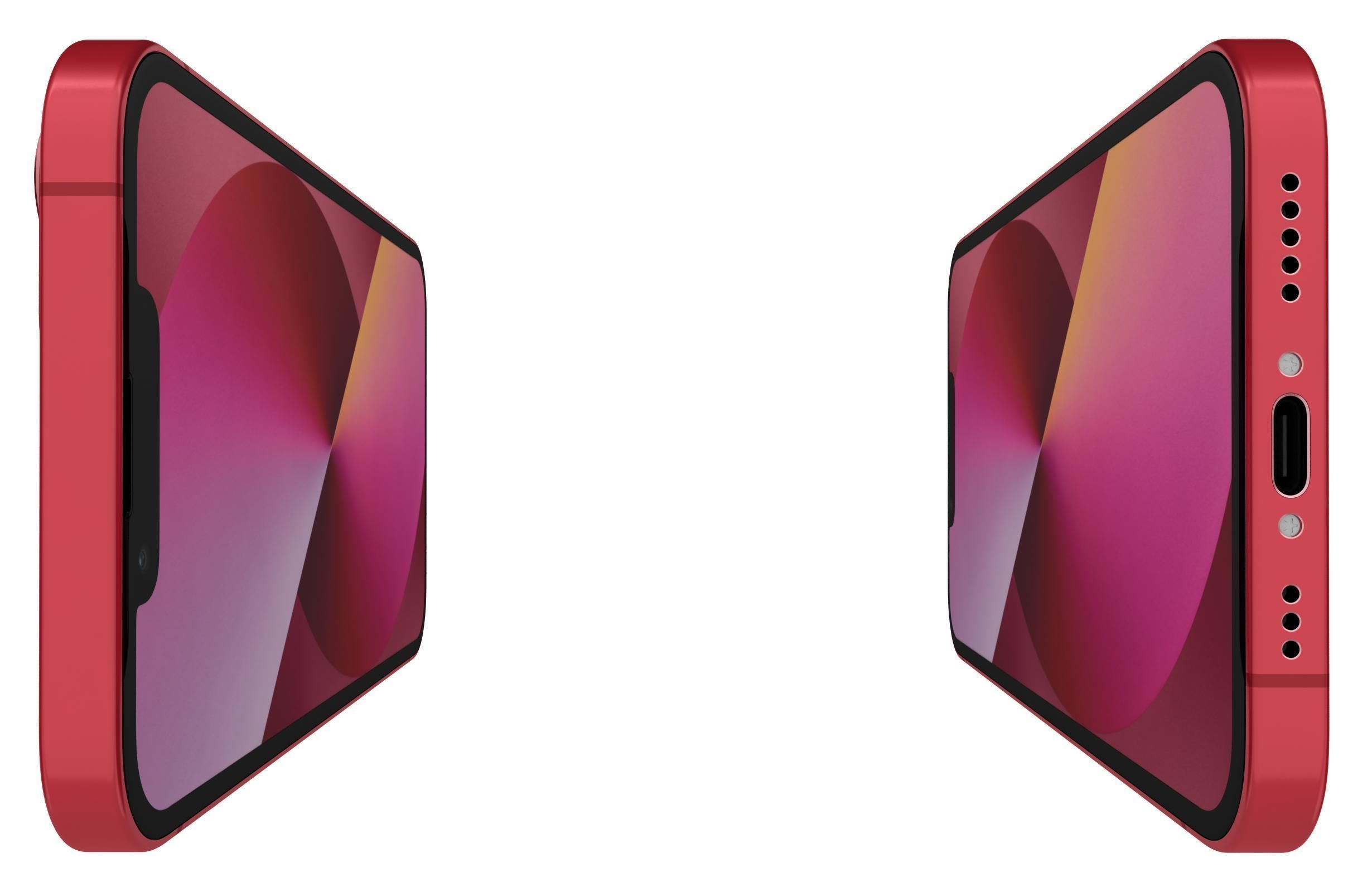 Apple iPhone 13 Red 3D model_9