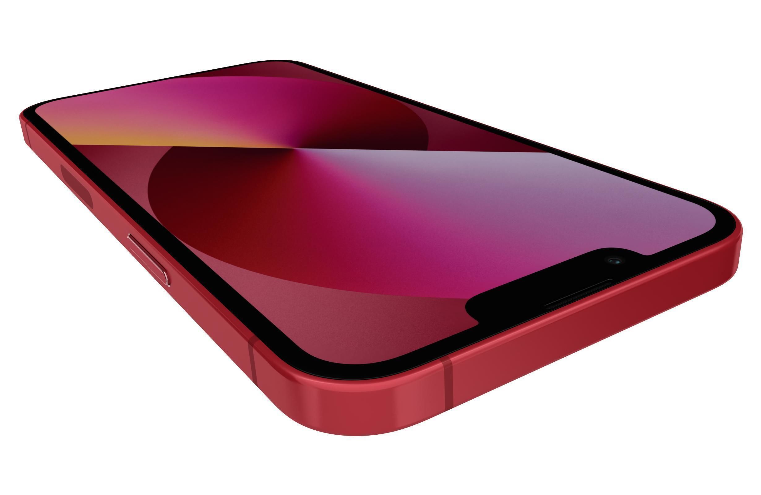 Apple iPhone 13 Red 3D model_13