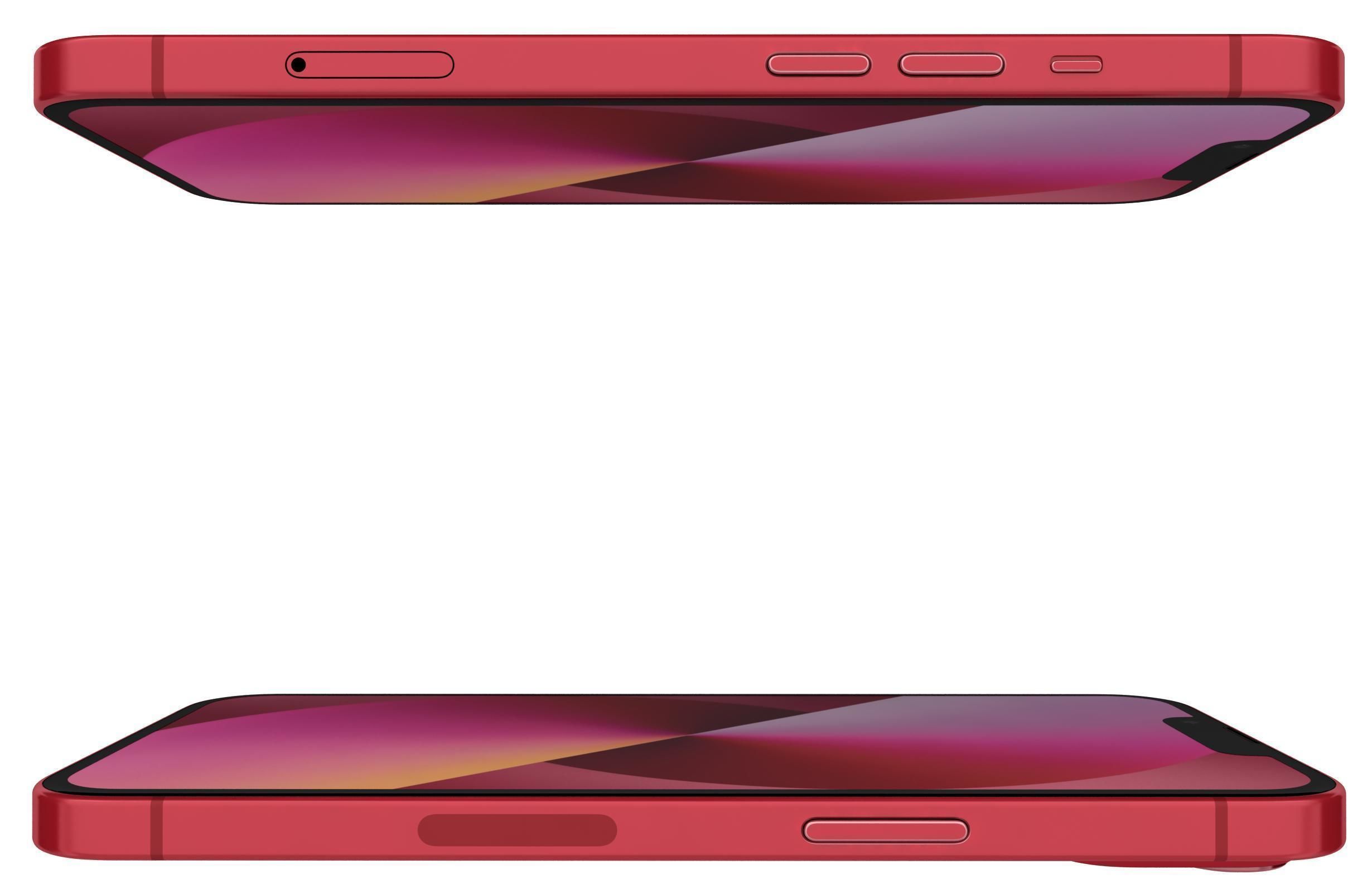 Apple iPhone 13 Red 3D model_8