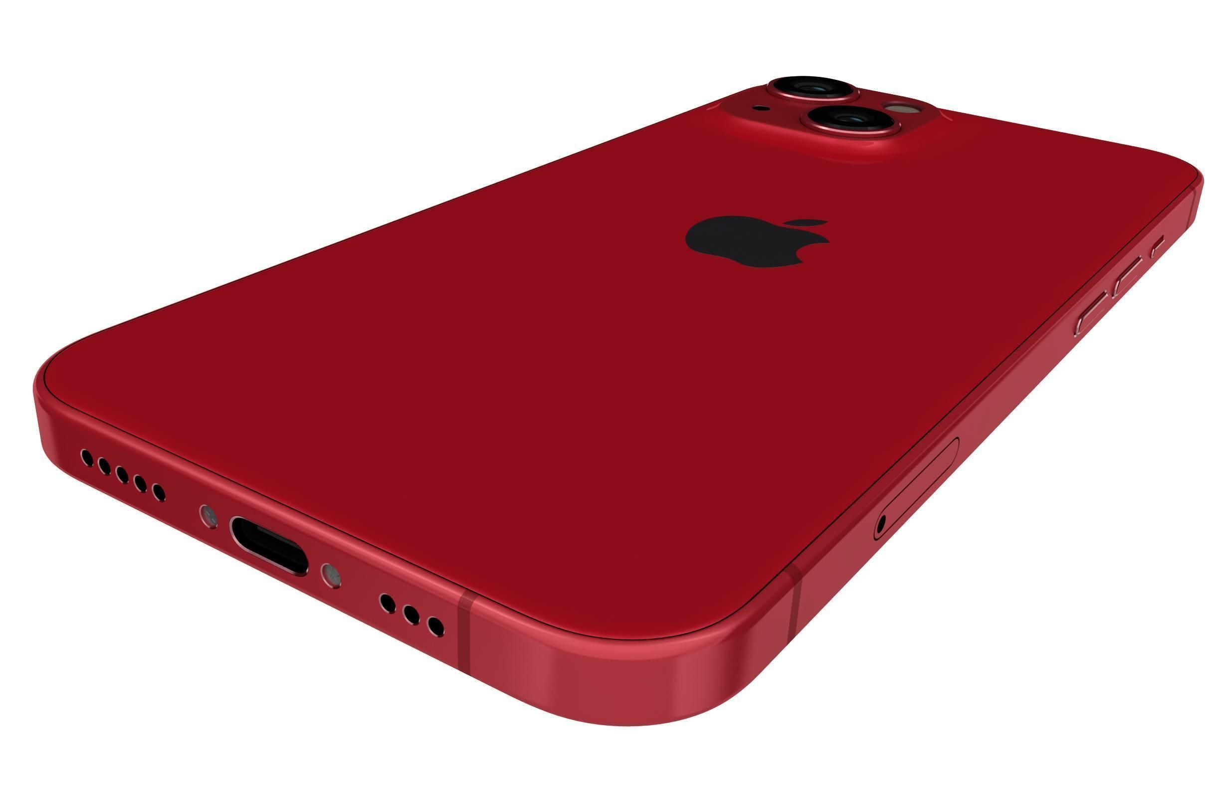 Apple iPhone 13 Red 3D model_14