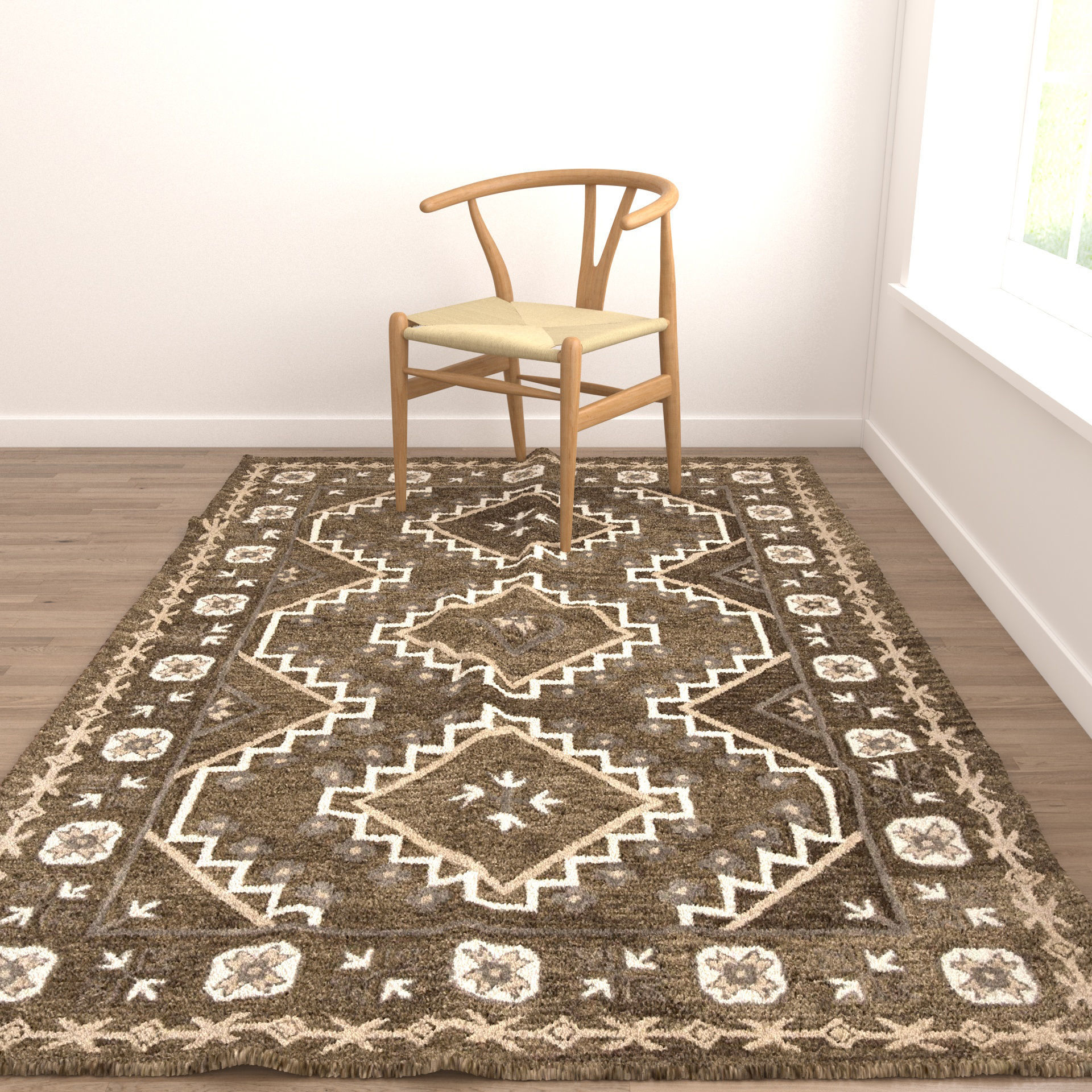 Rugs No 360 Low-poly 3D model_4