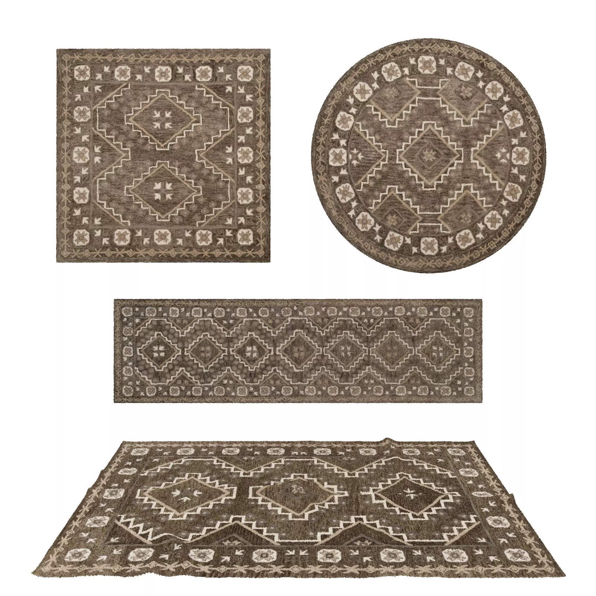 Rugs No 360 Low-poly 3D model_0