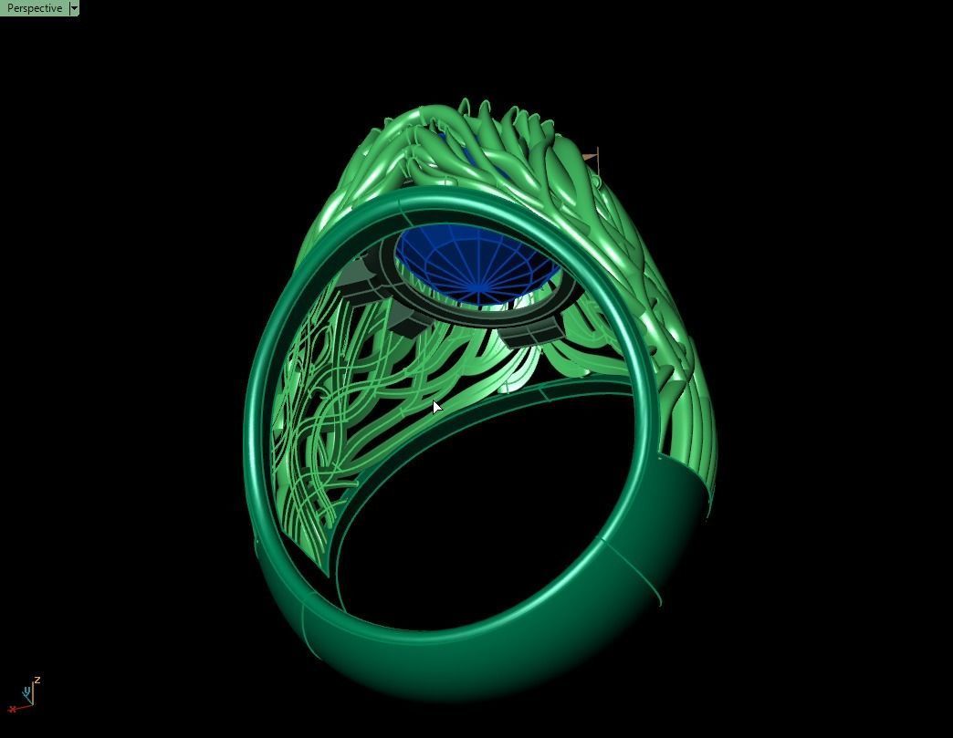 nature ring 3D print model_8