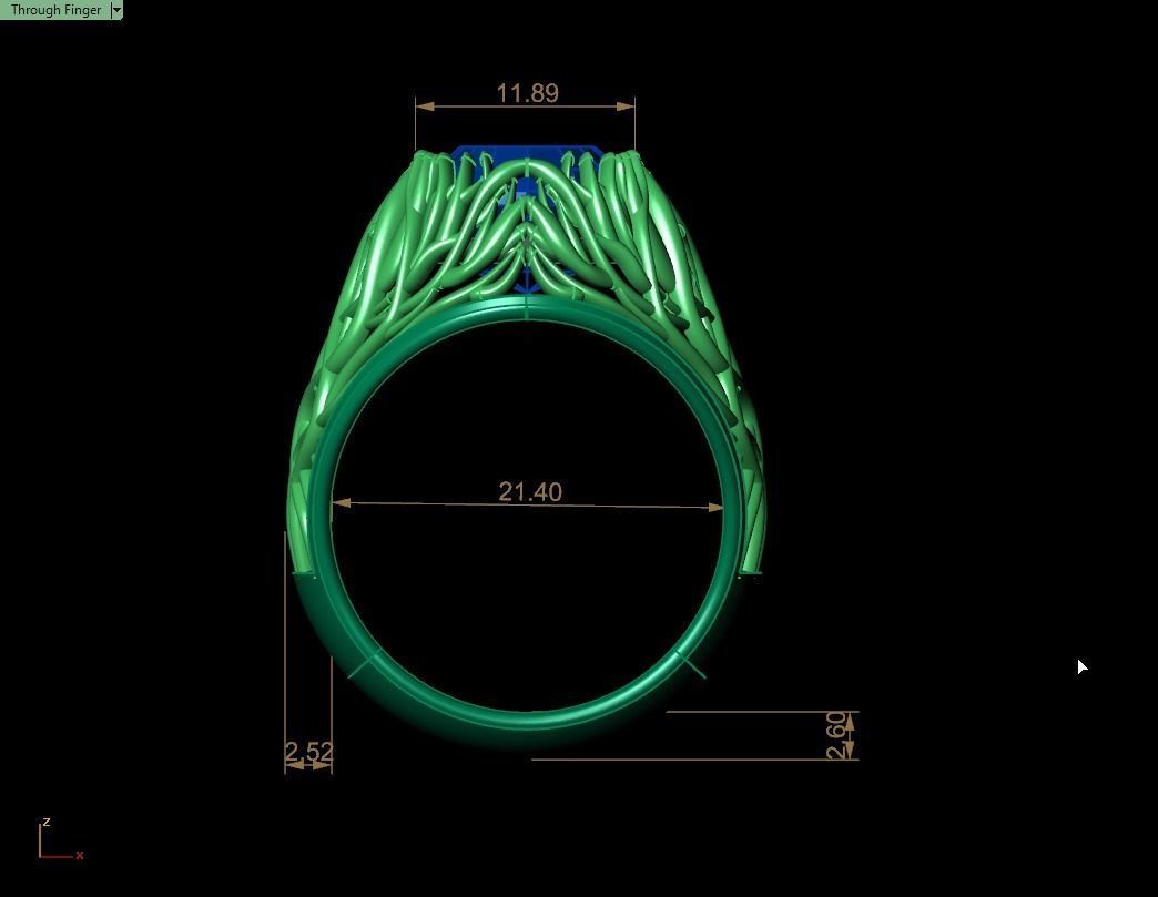 nature ring 3D print model_6