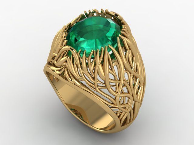 nature ring 3D print model_11