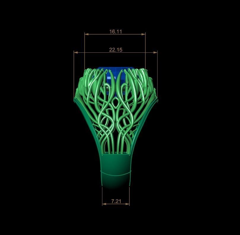 nature ring 3D print model_5