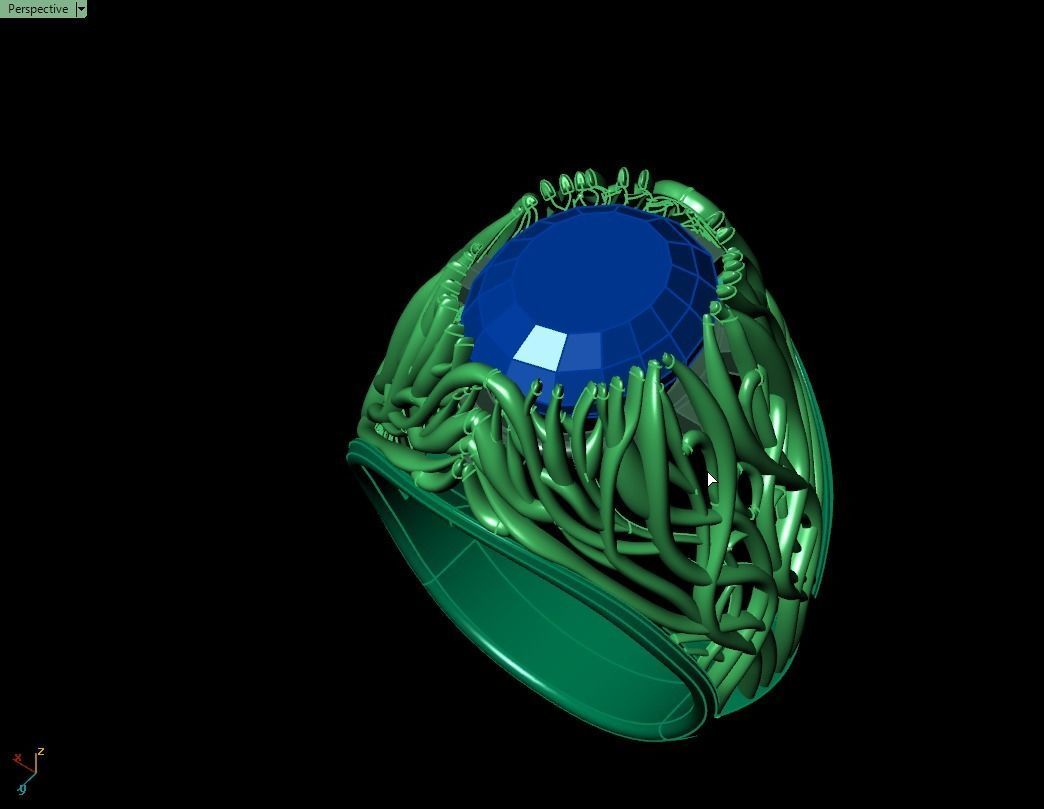 nature ring 3D print model_18