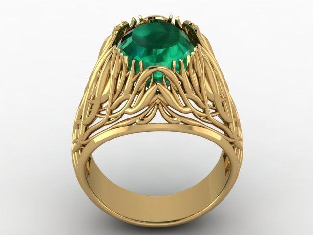 nature ring 3D print model_1