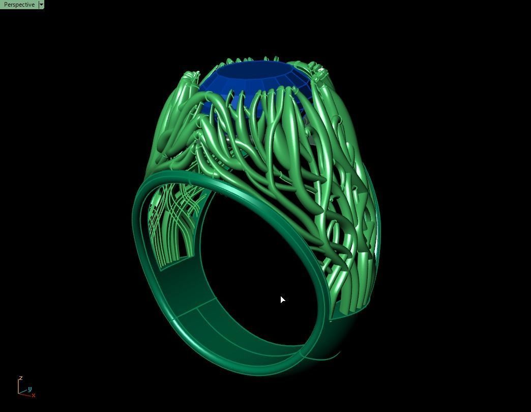 nature ring 3D print model_4