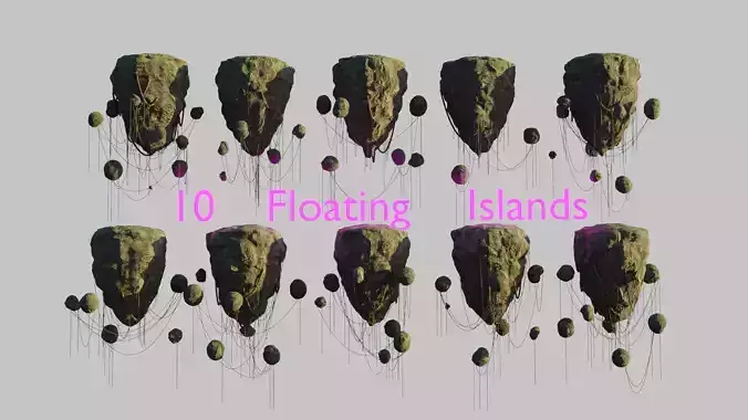 Reallistic Floating Islands With 4K Textures - PBR
