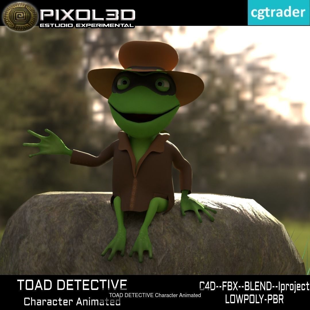 Toad Detective and friends 3D Model Collection_12