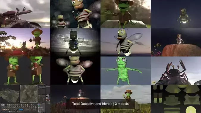 Toad Detective and friends