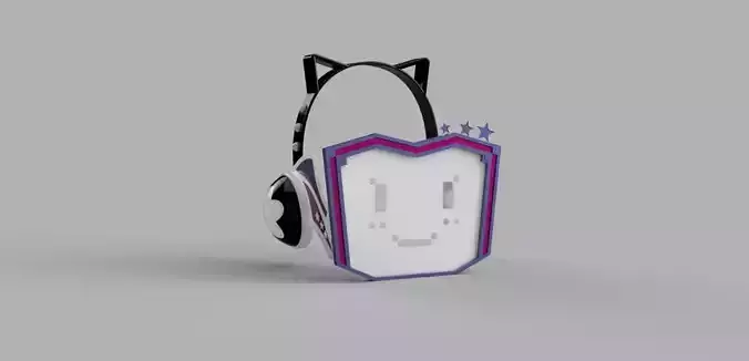 Love Live PDP Rina Tennoji Headset Earphones Face Mask 3D print model