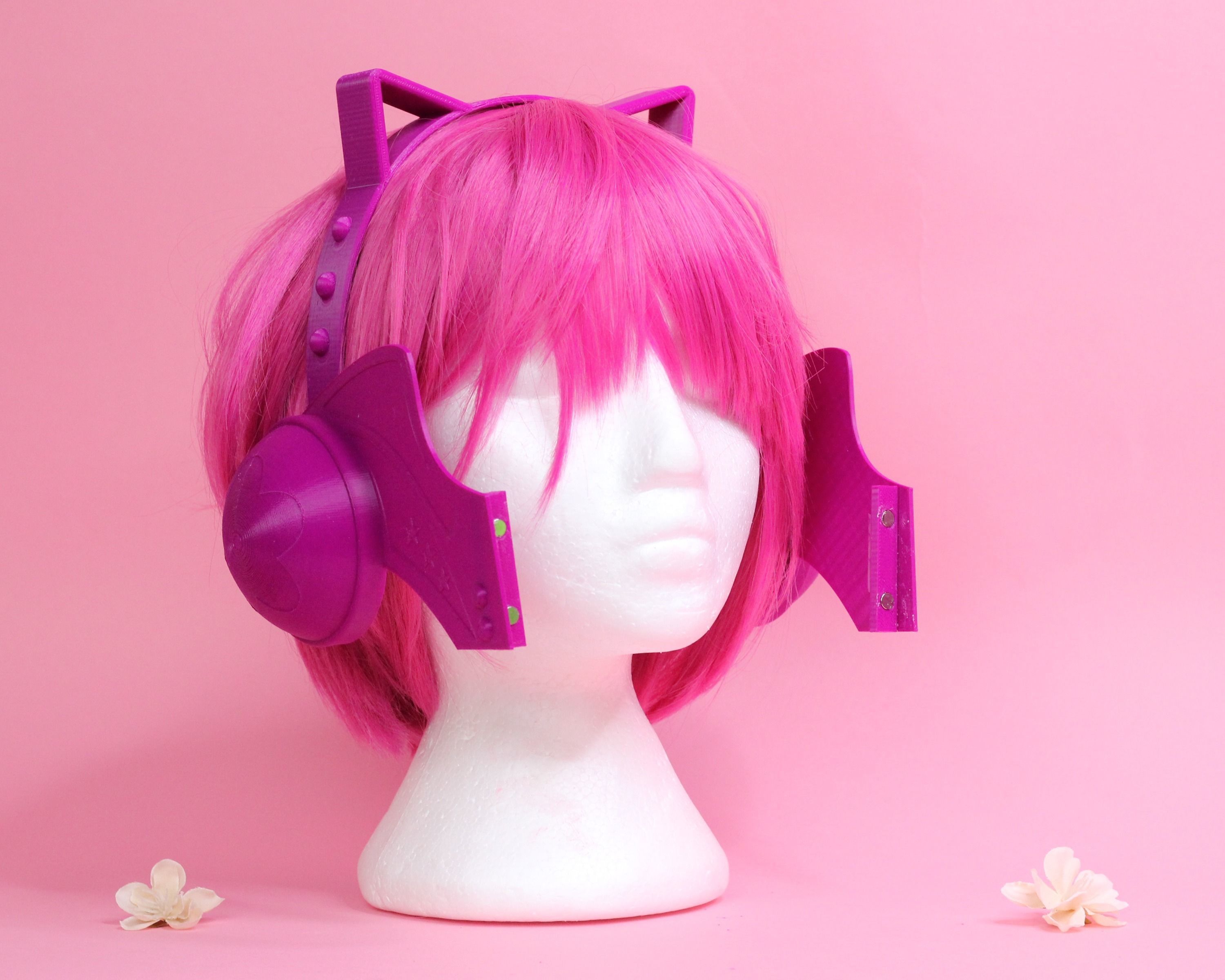 Love Live PDP Rina Tennoji Headset Earphones Face Mask 3D print model_7