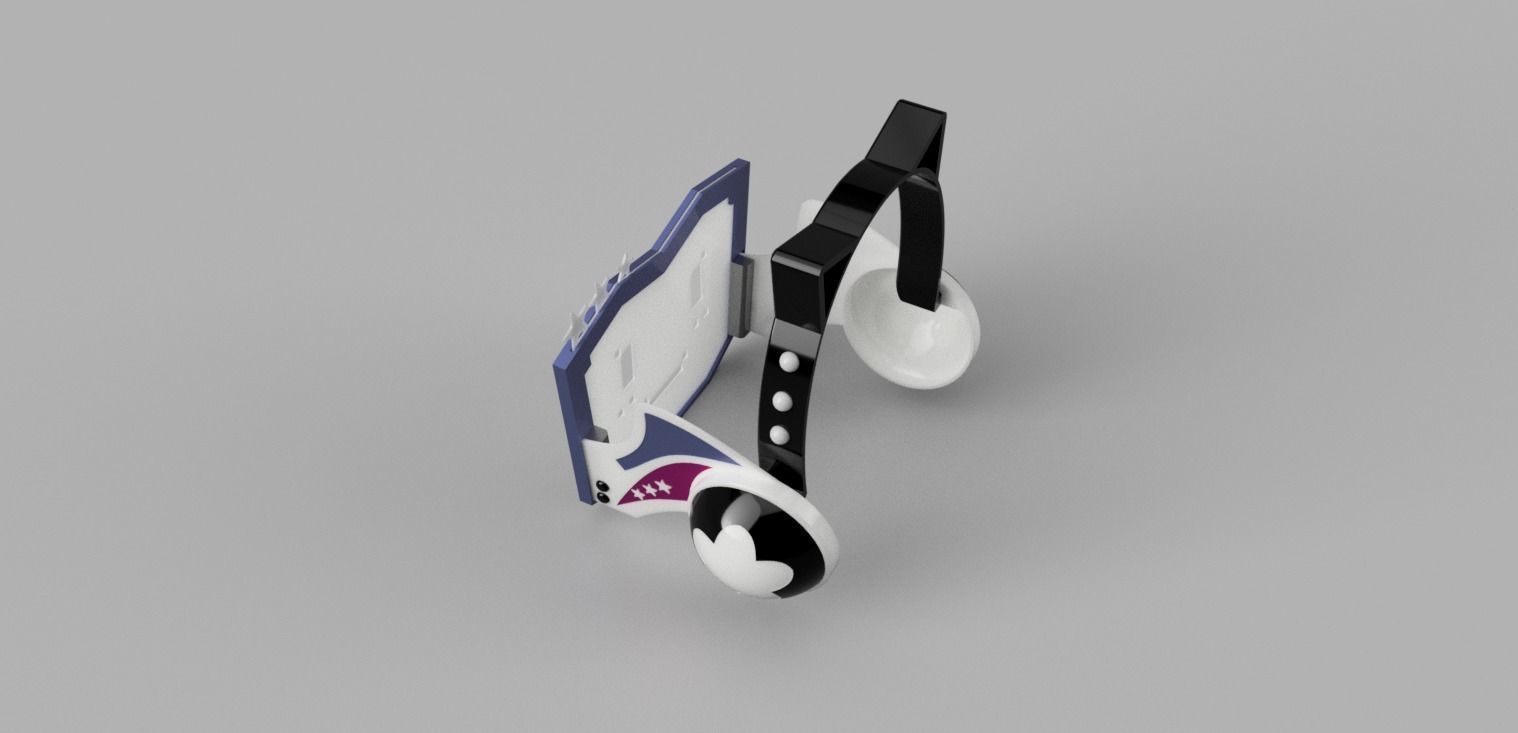 Love Live PDP Rina Tennoji Headset Earphones Face Mask 3D print model_1