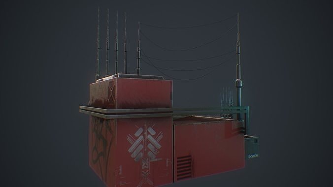 Sci-fi Station 10 Low-poly 3D model 6