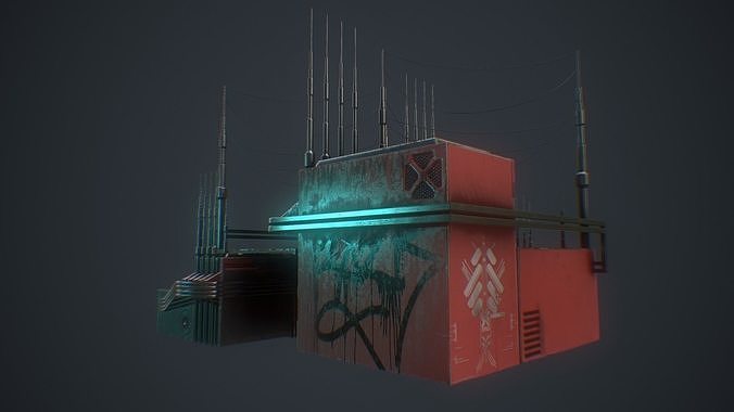 Sci-fi Station 10 Low-poly 3D model 2