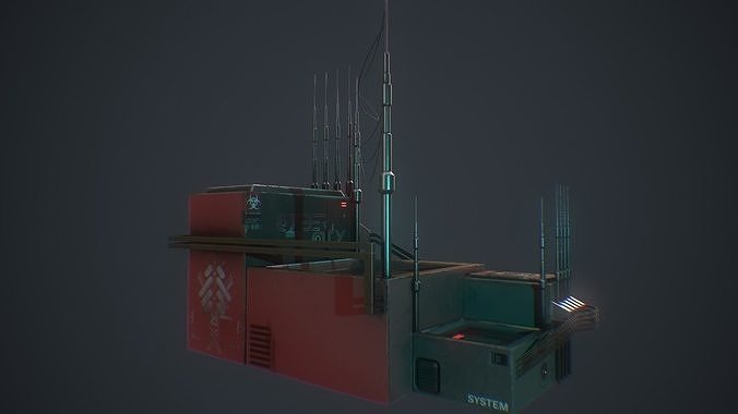 Sci-fi Station 10 Low-poly 3D model 5