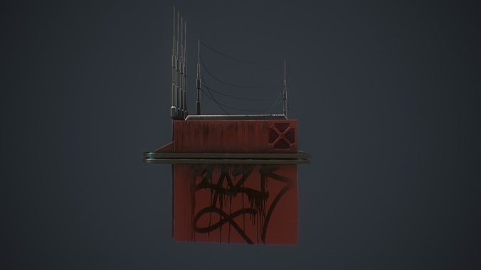 Sci-fi Station 10 Low-poly 3D model 7
